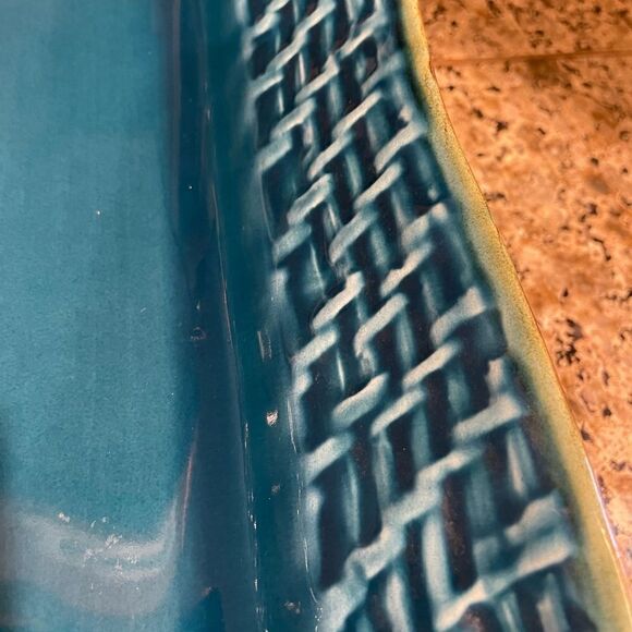 Le Ceramiche Della Veldelsa Vintage STUNNING Turquoise 21 inch Platter Italy - Picture 5 of 15